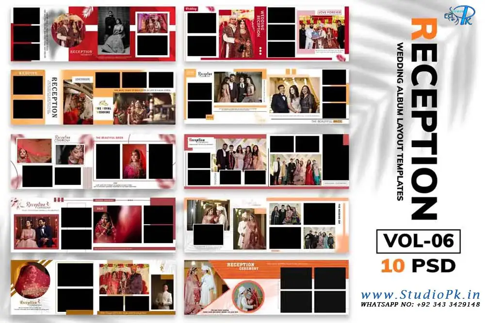 Reception Ceremony Album Design PSD Templates