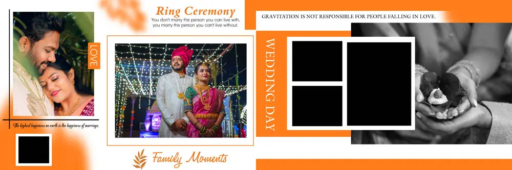 Ring Ceremony Album Design PSD