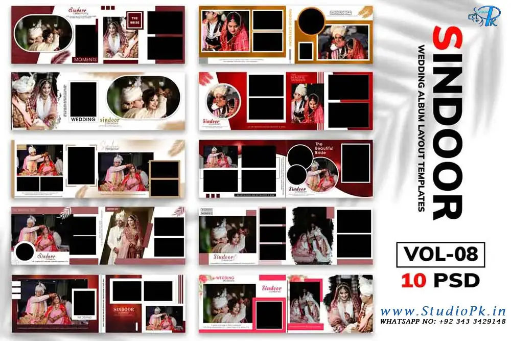 Sindoor Moments Photo Album Design PSD Templates