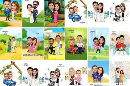 Top 15 Digital Couple Caricatures PSD Templates