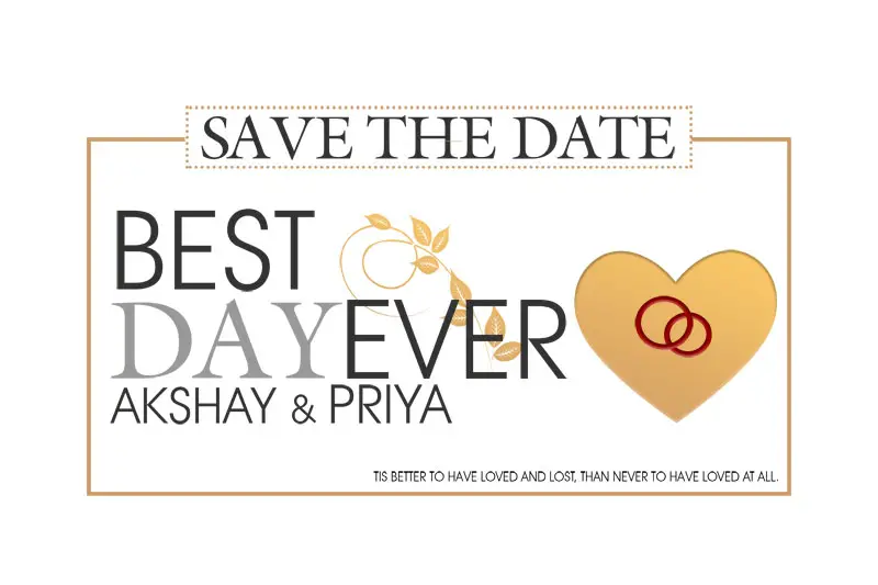Save the Date PSD For Wedding Invitation Cards