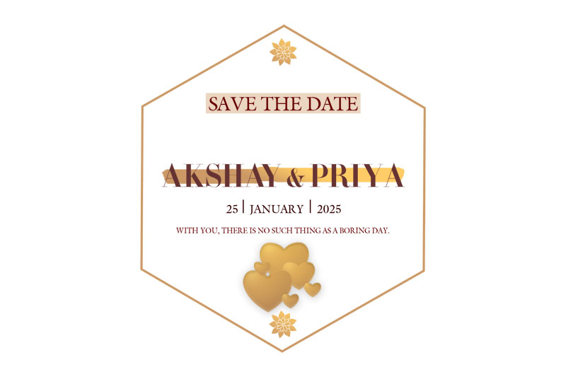 Save the Date PSD For Wedding Invitation Cards