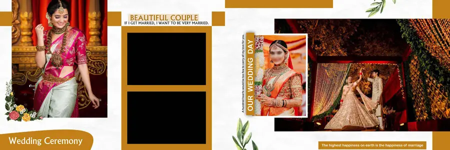 Elegant Indian Wedding Album Design PSD