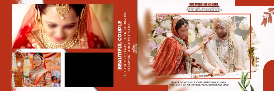 Elegant Indian Wedding Album Design PSD