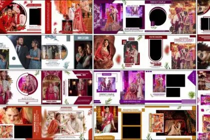 10 Elegant Indian Wedding Album Design PSD