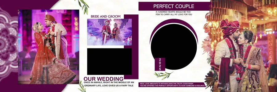 Elegant Indian Wedding Album Design PSD