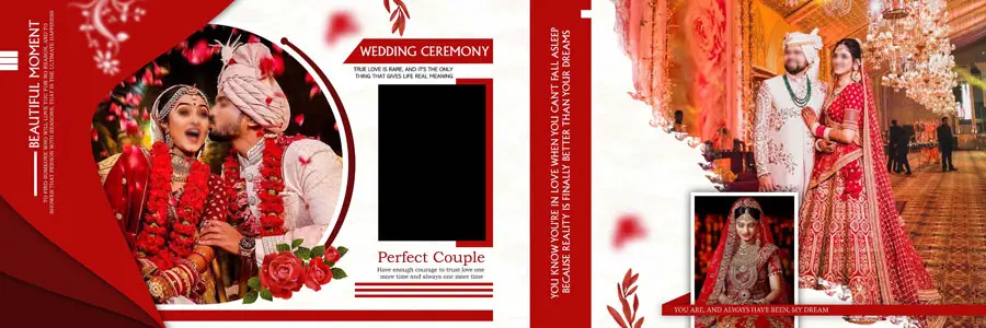 Elegant Indian Wedding Album Design PSD