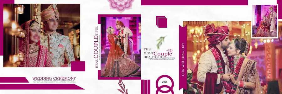 Elegant Indian Wedding Album Design PSD