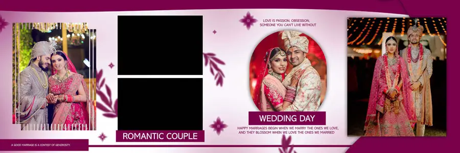 Customizable PSD Templates For Wedding Albums