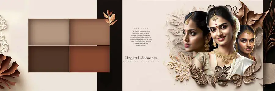 20 Creative Floral Wedding Album Designs 12x36 PSD 2024