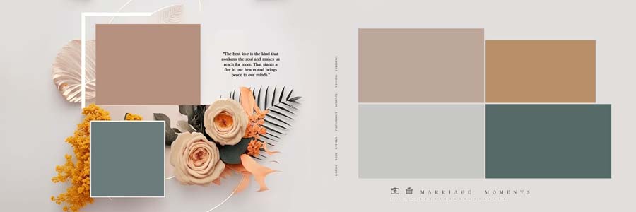 Floral Wedding Album Design