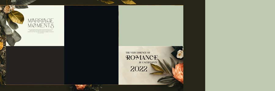 Floral Wedding Album Design