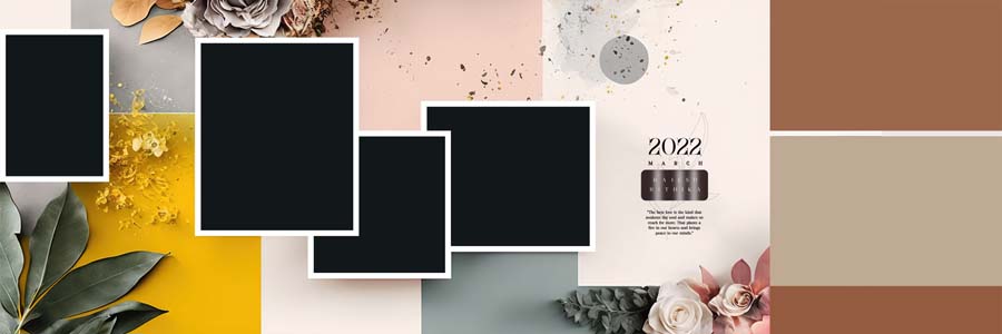 Floral Wedding Album Design