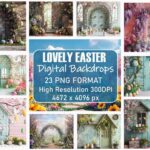 Lovely Easter Digital Backdrops Bundle