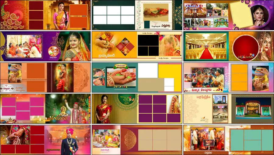 12X36 Traditional Indian Wedding Album Design PSD