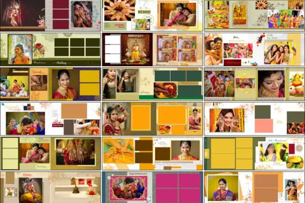 20 Stunning Indian Wedding Album Design PSD 12x36