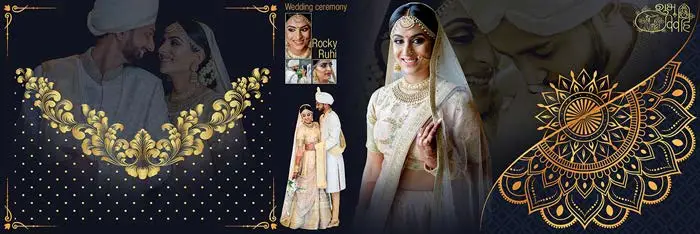 Couple Portraits Wedding Album Design PSD Templates