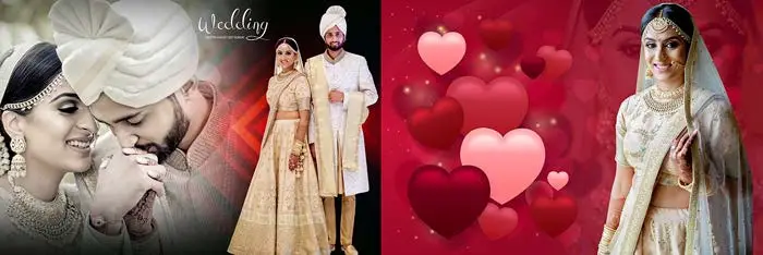 Couple Portraits Wedding Album Design PSD Templates
