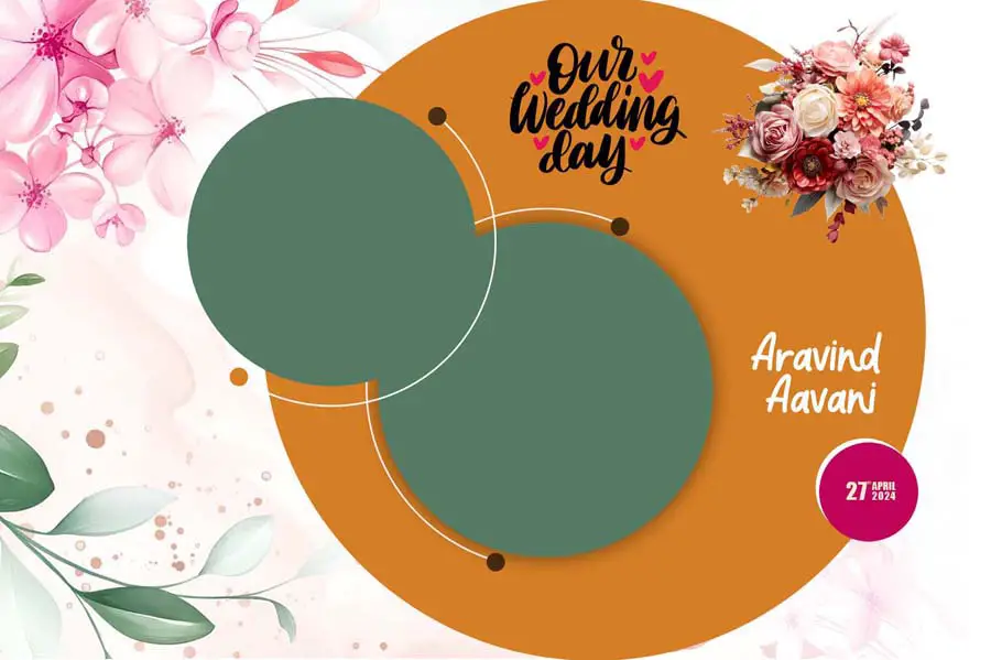 12x18 Wedding Album Cover PSD Design 2025
