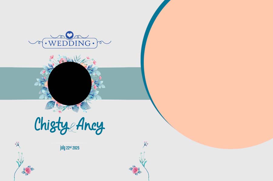 12x18 Wedding Album Cover PSD Design 2025