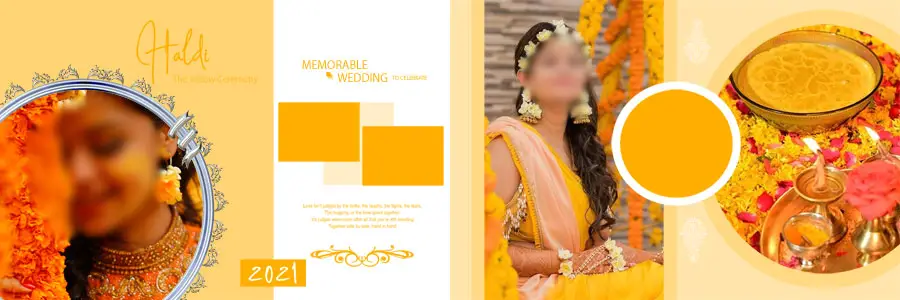 Haldi Function Album Design PSD Free Download