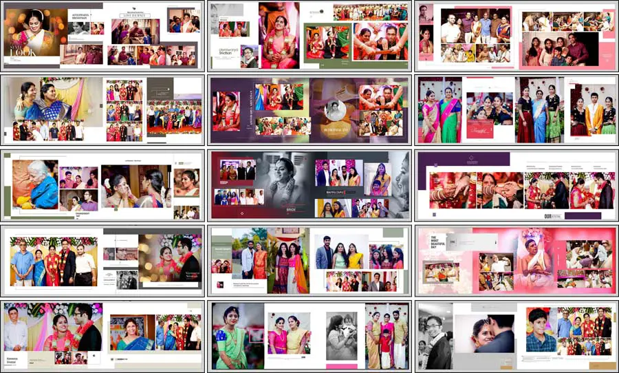 20 Betrothal Photo Album Design 12x36 PSD Free Download