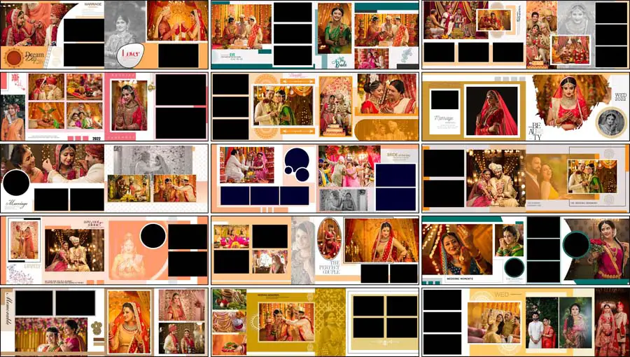 30 New Wedding Photo Album 12x36 Inner PSD Templates