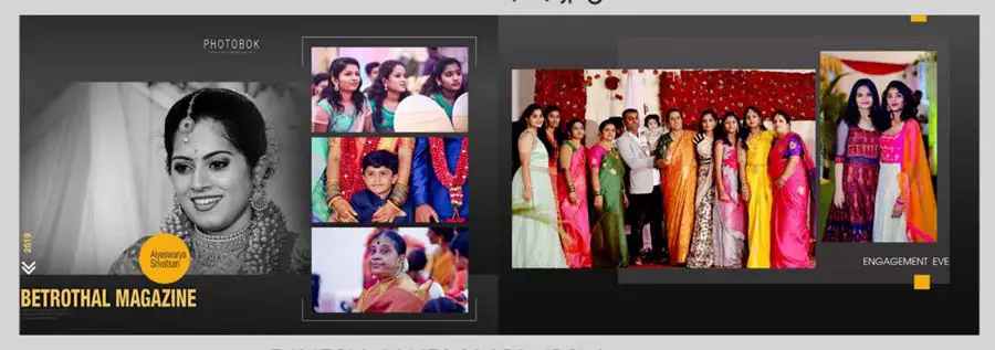 Betrothal Photo Album Design 12x36 PSD