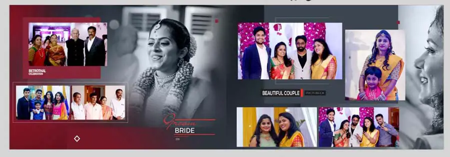 Betrothal Photo Album Design 12x36 PSD