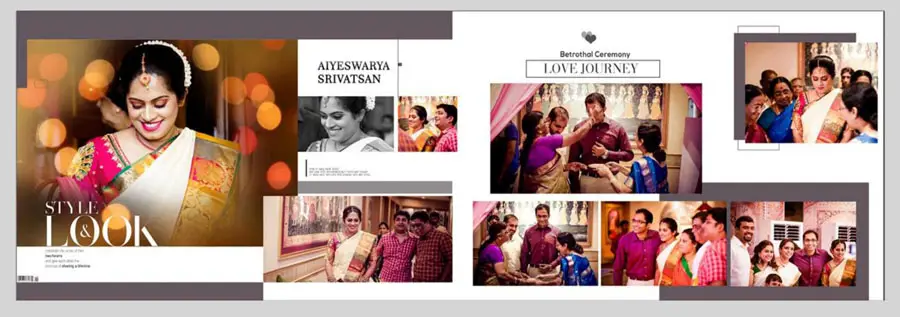 Betrothal Photo Album Design 12x36 PSD