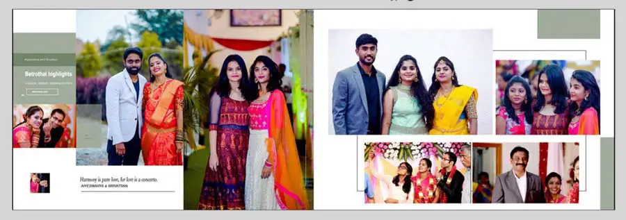 Betrothal Photo Album Design 12x36 PSD