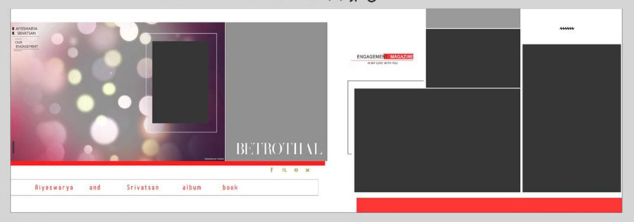 Betrothal Photo Album Design 12x36 PSD