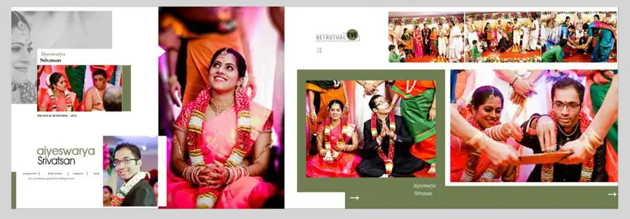 Betrothal Photo Album Design 12x36 PSD