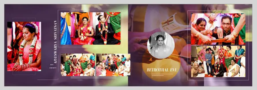Betrothal Photo Album Design 12x36 PSD