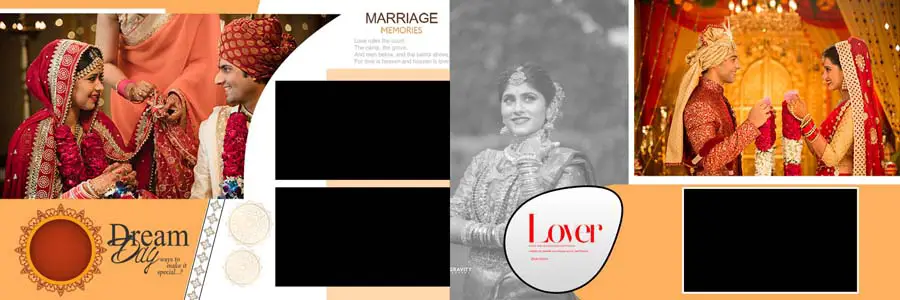 New Wedding Photo Album 12x36 Inner PSD Templates