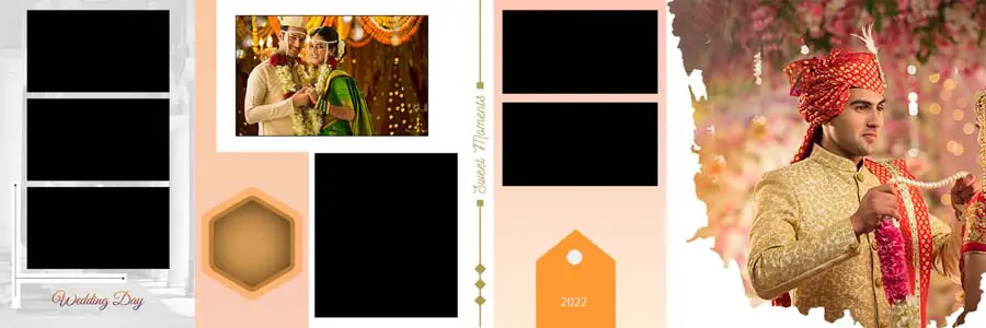 New Wedding Photo Album 12x36 Inner PSD Templates