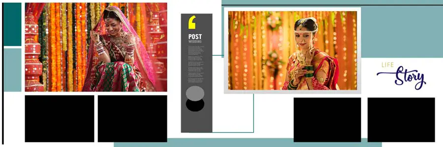 New Wedding Photo Album 12x36 Inner PSD Templates