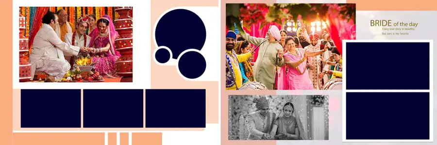 New Wedding Photo Album 12x36 Inner PSD Templates