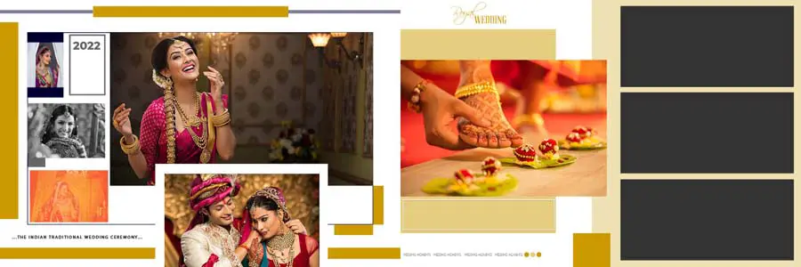 New Wedding Photo Album 12x36 Inner PSD Templates