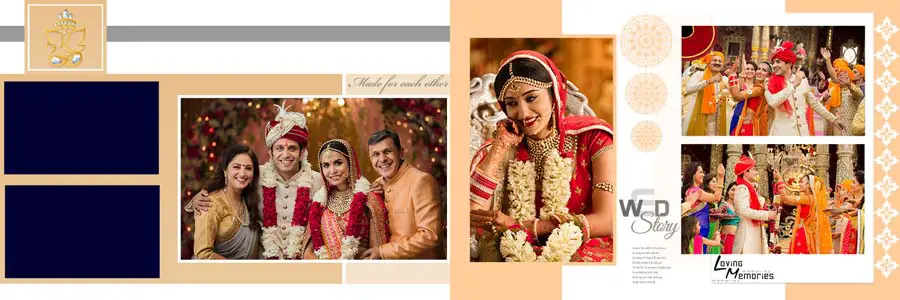 New Wedding Photo Album 12x36 Inner PSD Templates