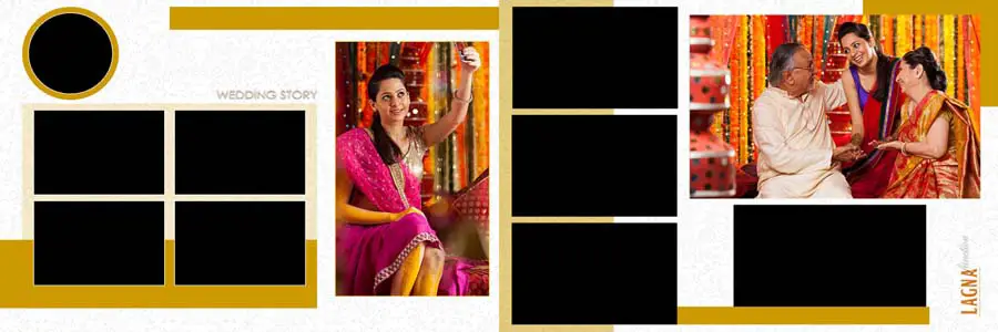 New Wedding Photo Album 12x36 Inner PSD Templates