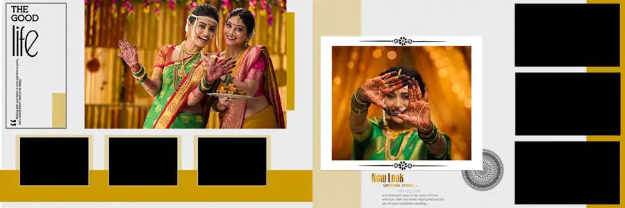 New Wedding Photo Album 12x36 Inner PSD Templates