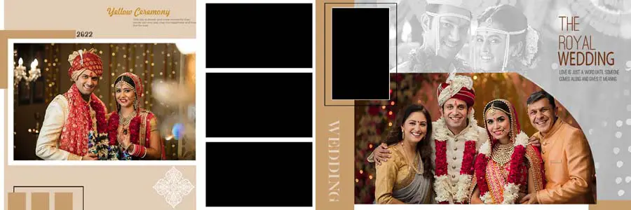 New Wedding Photo Album 12x36 Inner PSD Templates