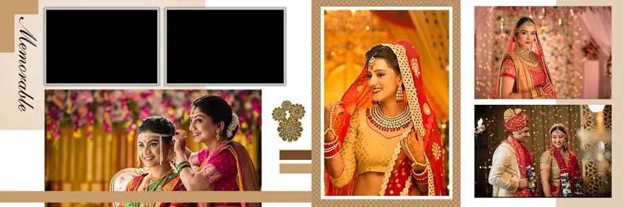 New Wedding Photo Album 12x36 Inner PSD Templates