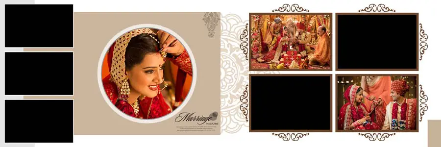 New Wedding Photo Album 12x36 Inner PSD Templates