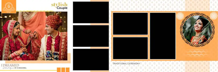 New Wedding Photo Album 12x36 Inner PSD Templates