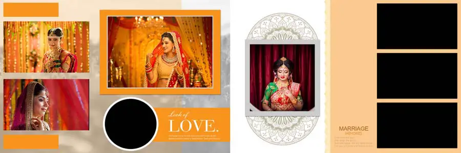 New Wedding Photo Album 12x36 Inner PSD Templates