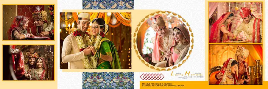 Vidhi Wedding Album Design 12x36 PSD Templates