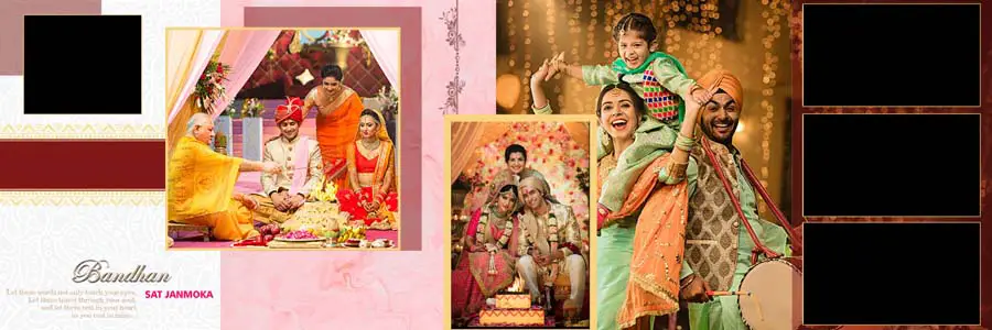 Vidhi Wedding Album Design 12x36 PSD Templates