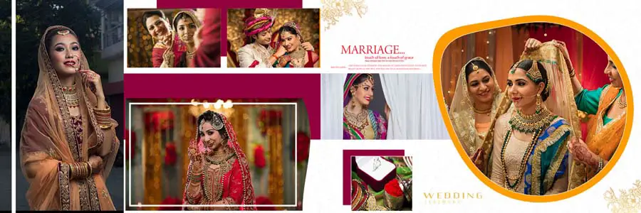 Vidhi Wedding Album Design 12x36 PSD Templates